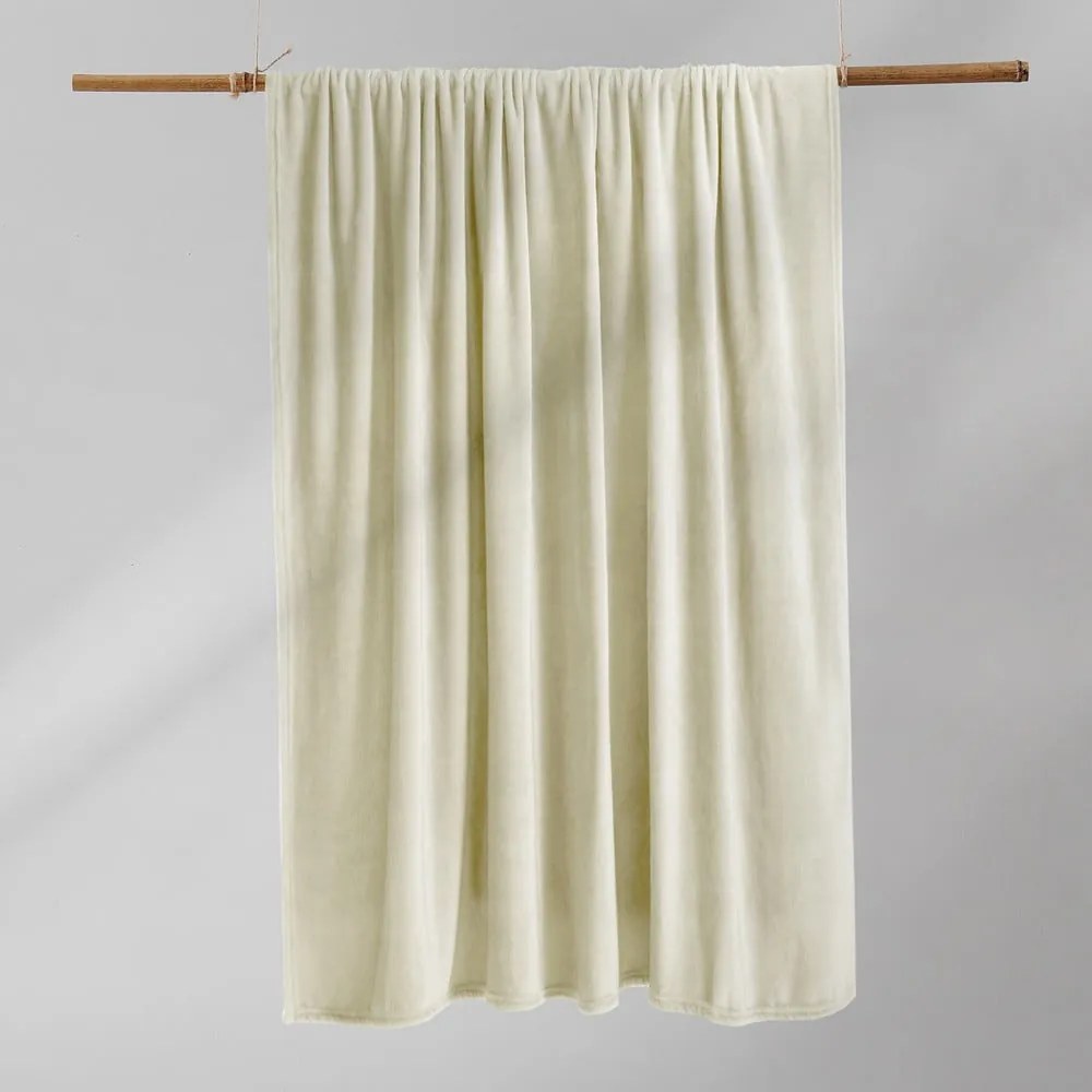 Pătură din microfibră DecoKing Mic, 160 x 210 cm, crem deschis
