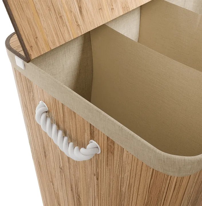 Juskys Coș de bambus Curly 150 L - natural