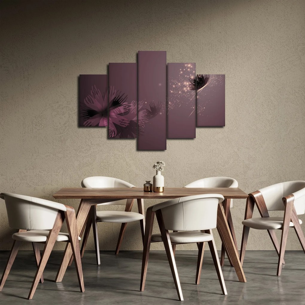 Tablou - Floare și fluture (150x105 cm)
