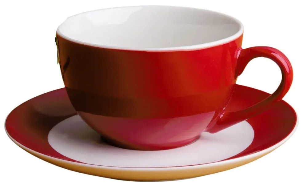 Set servire ceai sau cafea, 12 piese, 6 persoane, Aura Red