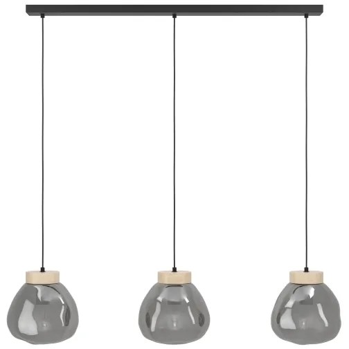 Lustră pe cablu Eglo 390318 MAGACELA 3xE27/40W/230V fumuriu