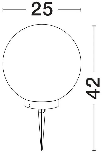 Corp cu tarus iluminat exterior decorativ IP65 MOON D-25cm