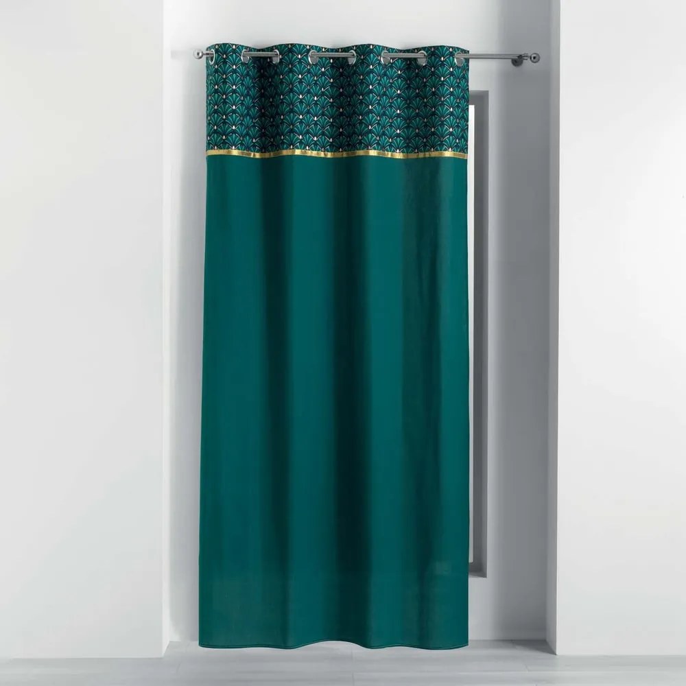 Draperie petrol din bumbac 140x240 cm Artchic – douceur d'intérieur