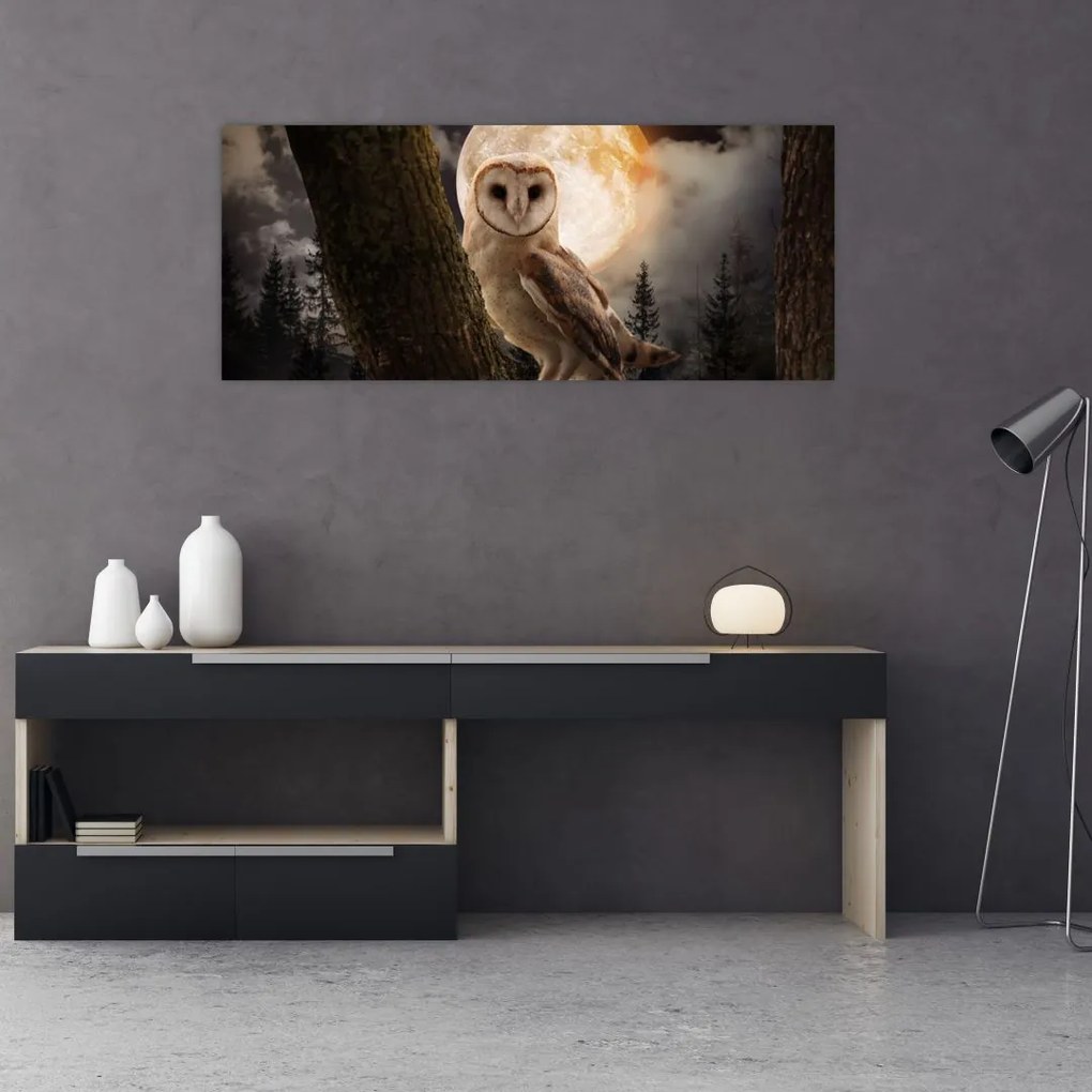 Tablou cu bufnița (120x50 cm)