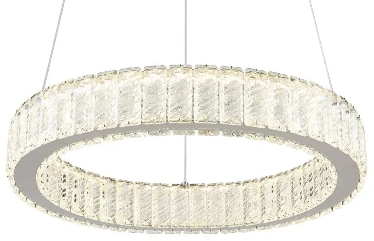 Lustra LED cu telecomanda design modern Mucky crom 50cm