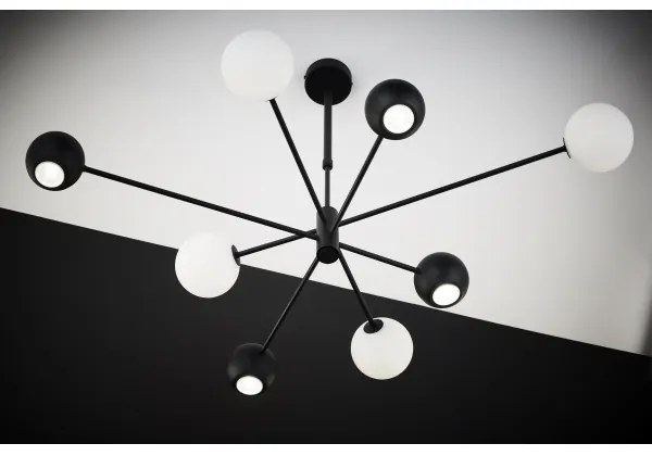 Lustră pe tijă Jupiter 1998 MOKA 4xGU10/10W/230V + 4xG9/10W/230V negru/alb