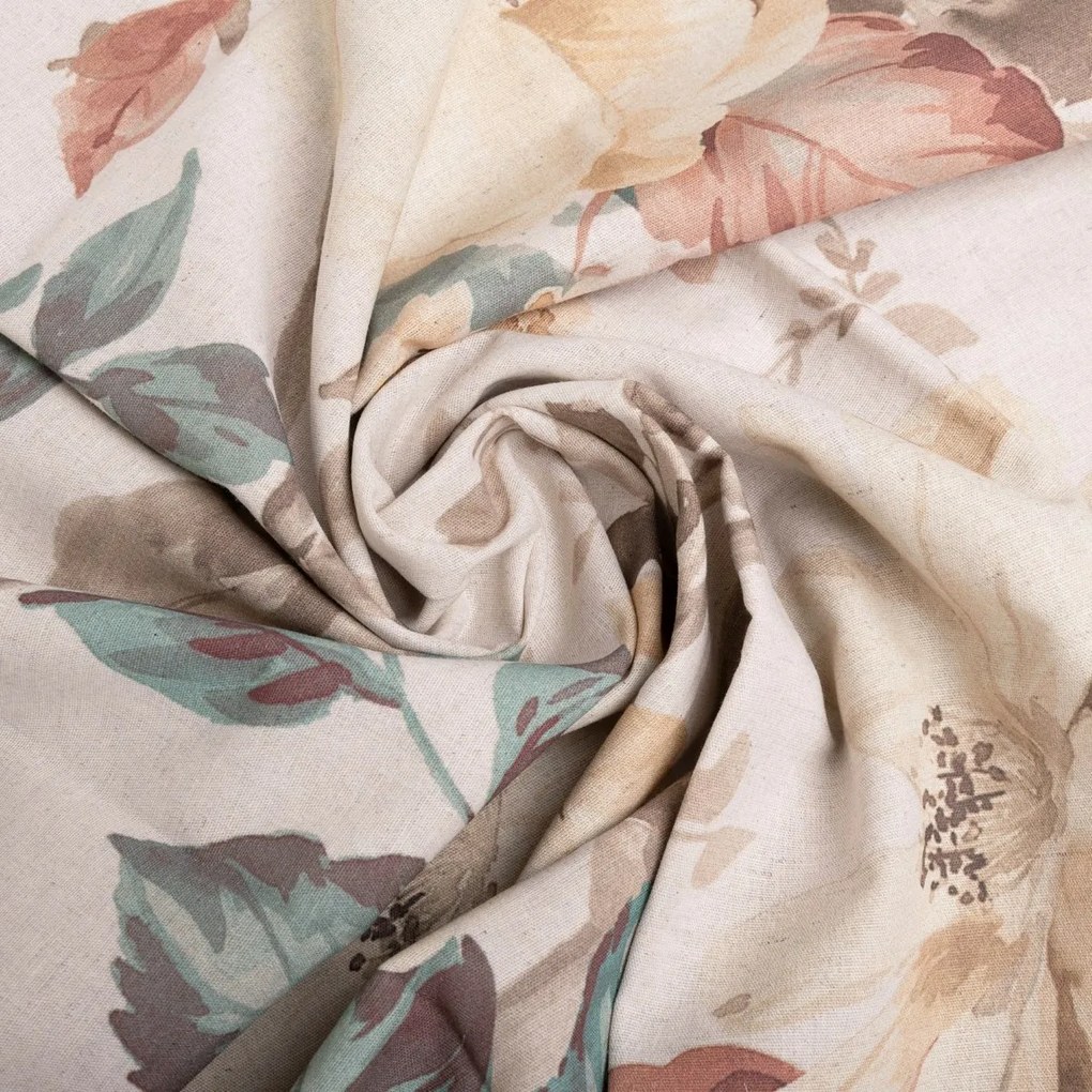 Lenjerie de pat din bumbac și in Rose, 220 x 200 cm, 2x 70 x 80 cm