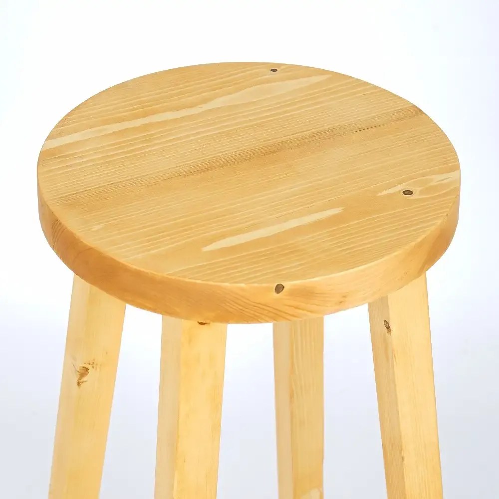 Scaun bar, taburet, din lemn culoare nuc dechis,70 cm