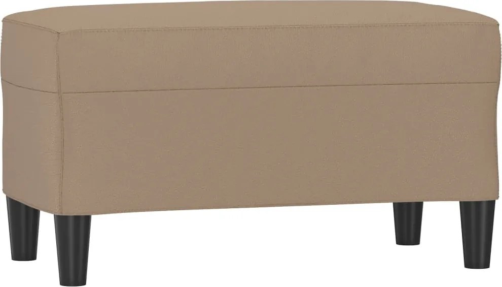 vidaXL Bancă, cappuccino, 70x35x41 cm, piele ecologică