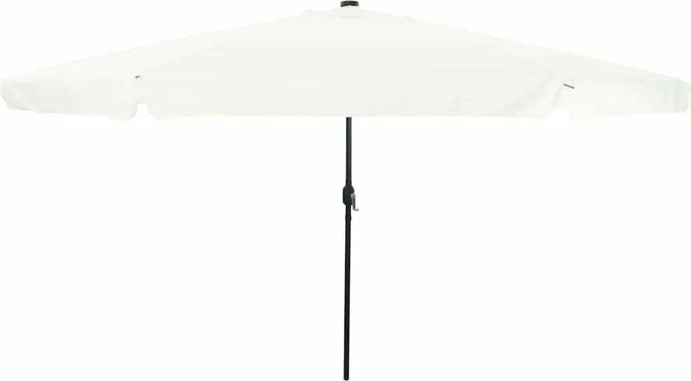 vidaXL Parasol de Grădină Nisip și Antracit 395 x 395 x 245 cm