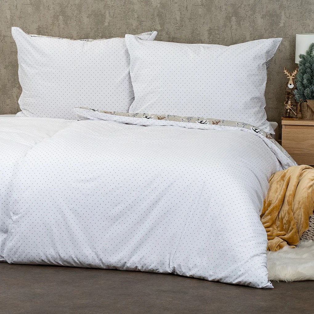 Lenjerie de pat din bumbac 4Home Christmas forest, 140 x 220 cm, 70 x 90 cm