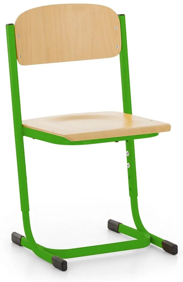 Scaun de scoala Denis, reglabil - marime 2-4, verde deschis - ral 6018