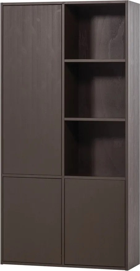 Dulap modular maro închis din lemn de pin 108x215 cm Meggy – WOOOD