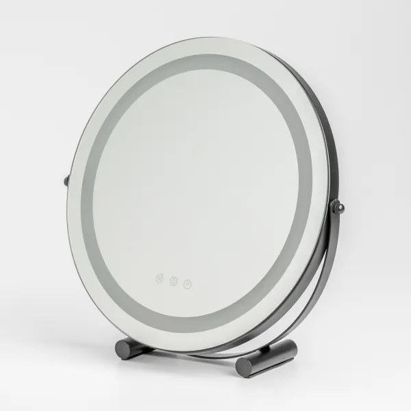 BRILAGI - Oglindă de machiaj LED reglabilă CALIFORNIA LED/17W/230V Ø 42 cm, neagră