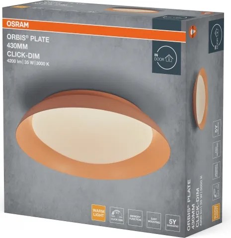 Osram -LED Plafonieră reglabilă PLATE LED/35W/230V Ø 43 cm roz