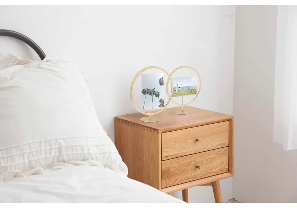 Ramă foto cu suport Umbra Infinity, 12 x 18 cm, auriu