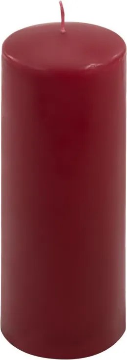 Set de lumânări în formă de pilon, 20 cm, Ø 7,5 cm, burgundy