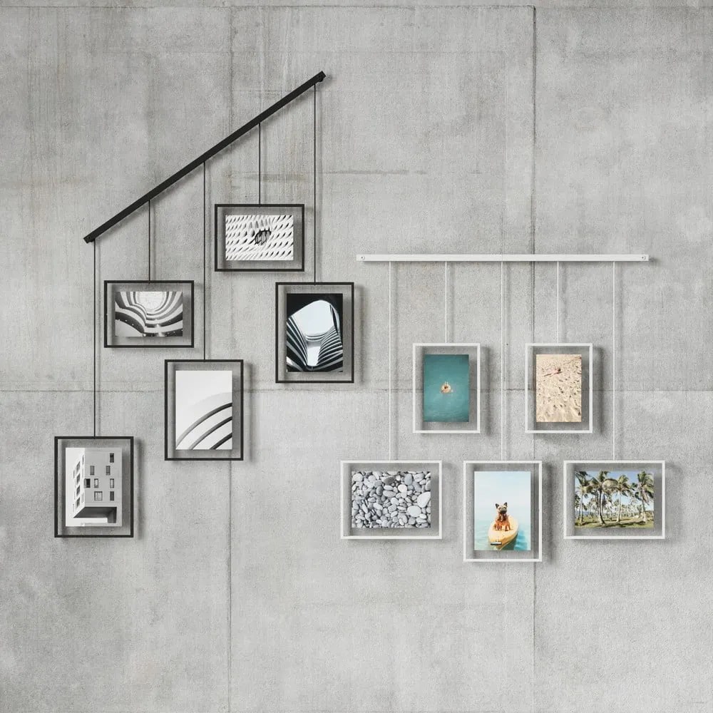 Rame albe de agățat din metal 5 buc. 66x69 cm Exhibit – Umbra