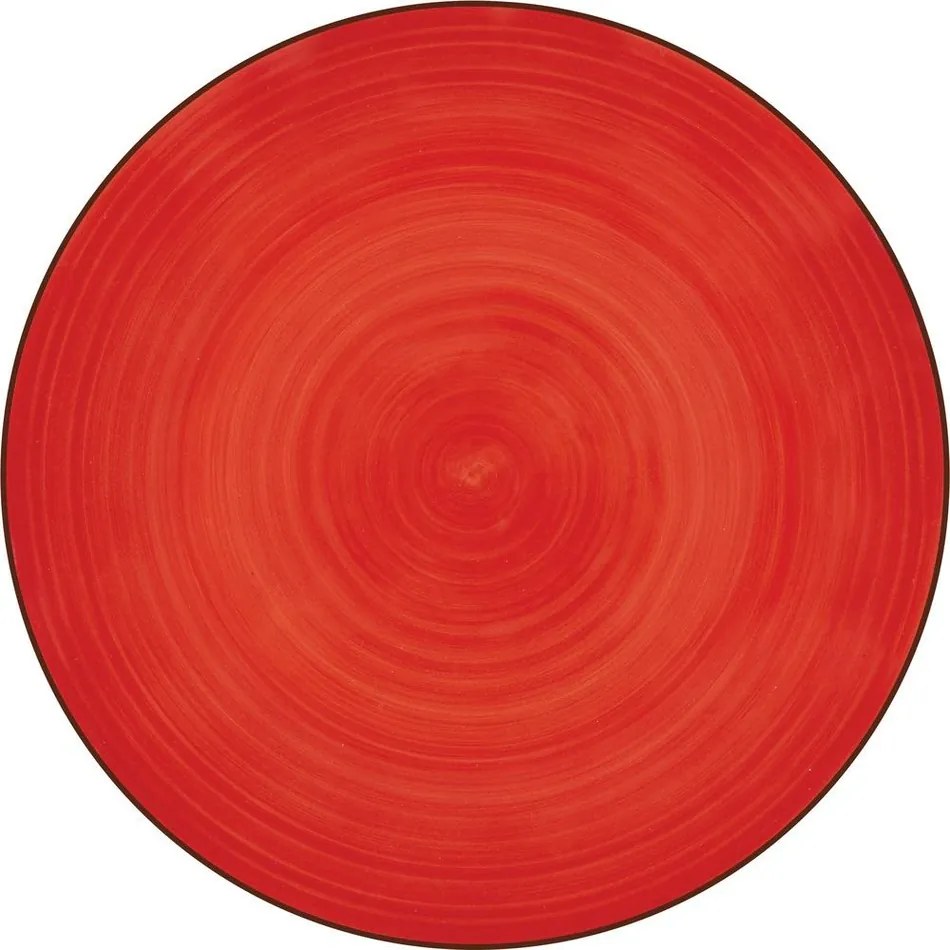 Lamart LT9083 farfurie ceramică mică Happy,diametru 26,8 cm, roșie