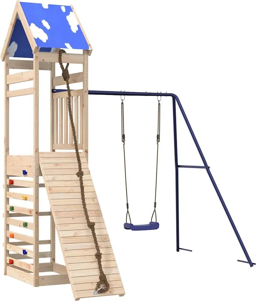 vidaXL Set de joacă pentru exterior, lemn masiv de pin