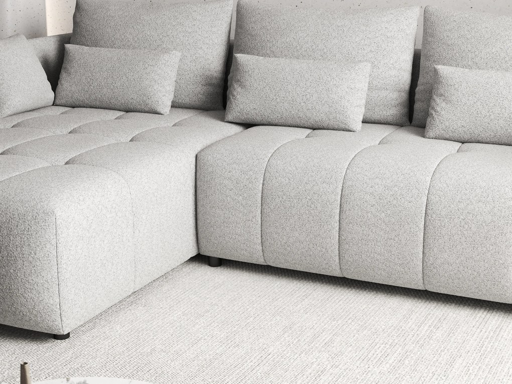 Colțar extensibil dumonde cu ladă de depozitare si sezut confortabil din spuma high-density, Malta Euphoria Dove II 235x185 cm