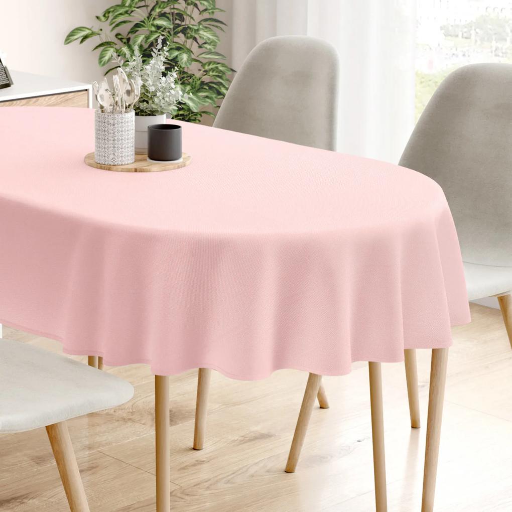 Goldea față de masă teflonată - roz tigrat - ovală 140 x 280 cm