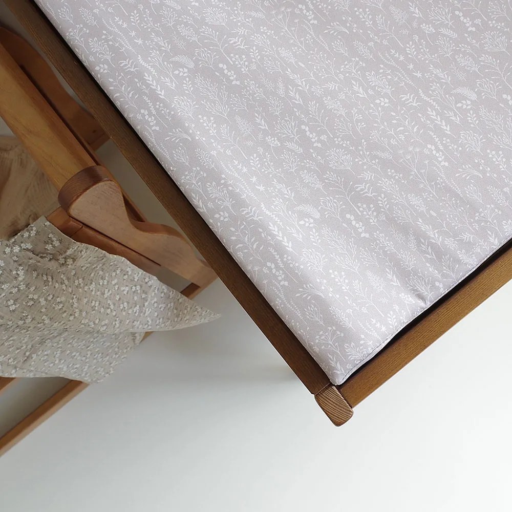 Saltea din spuma pentru masa de infasat din lemn, impermeabila cu margini de protectie, 70x40 cm Boho Dark by Woodies