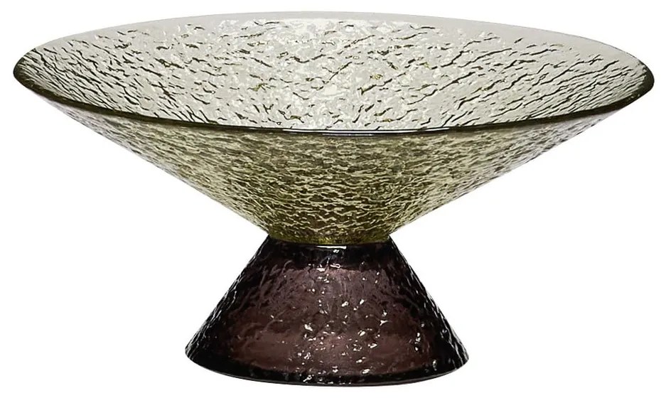 Bol verde/maro pentru fructe din sticlă ø 15 cm Bonbon – Hübsch