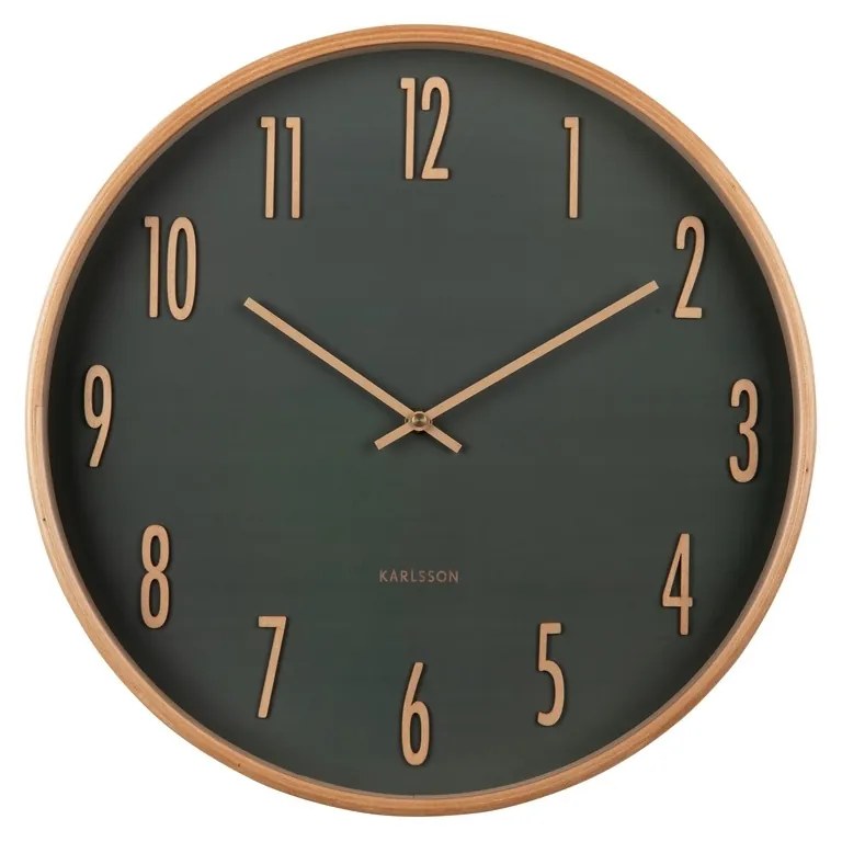 Karlsson 5996GR ceas de perete cu design verde,diametru 40 cm