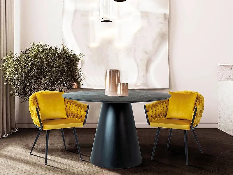Scaun de sufragerie NoFago (Galben + Negru). Promo -7%. 1050574