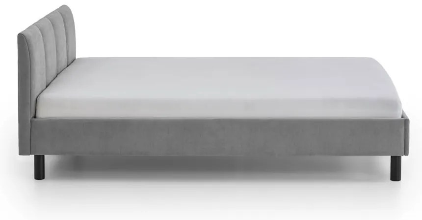 Pat gri tapițat fără somieră 120x200 cm Joker – Meise Möbel