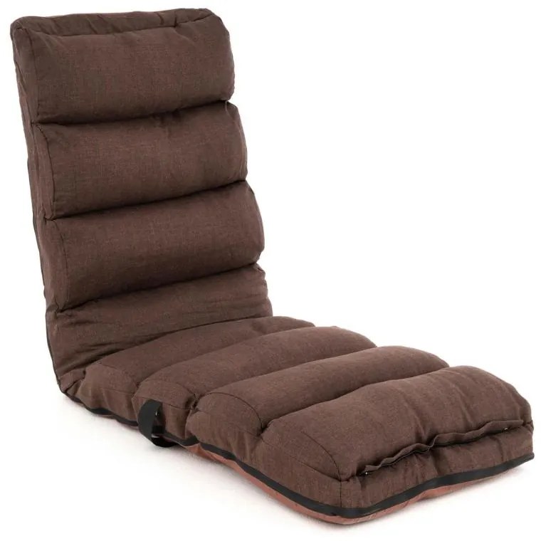 Șezlong reglabil, maro