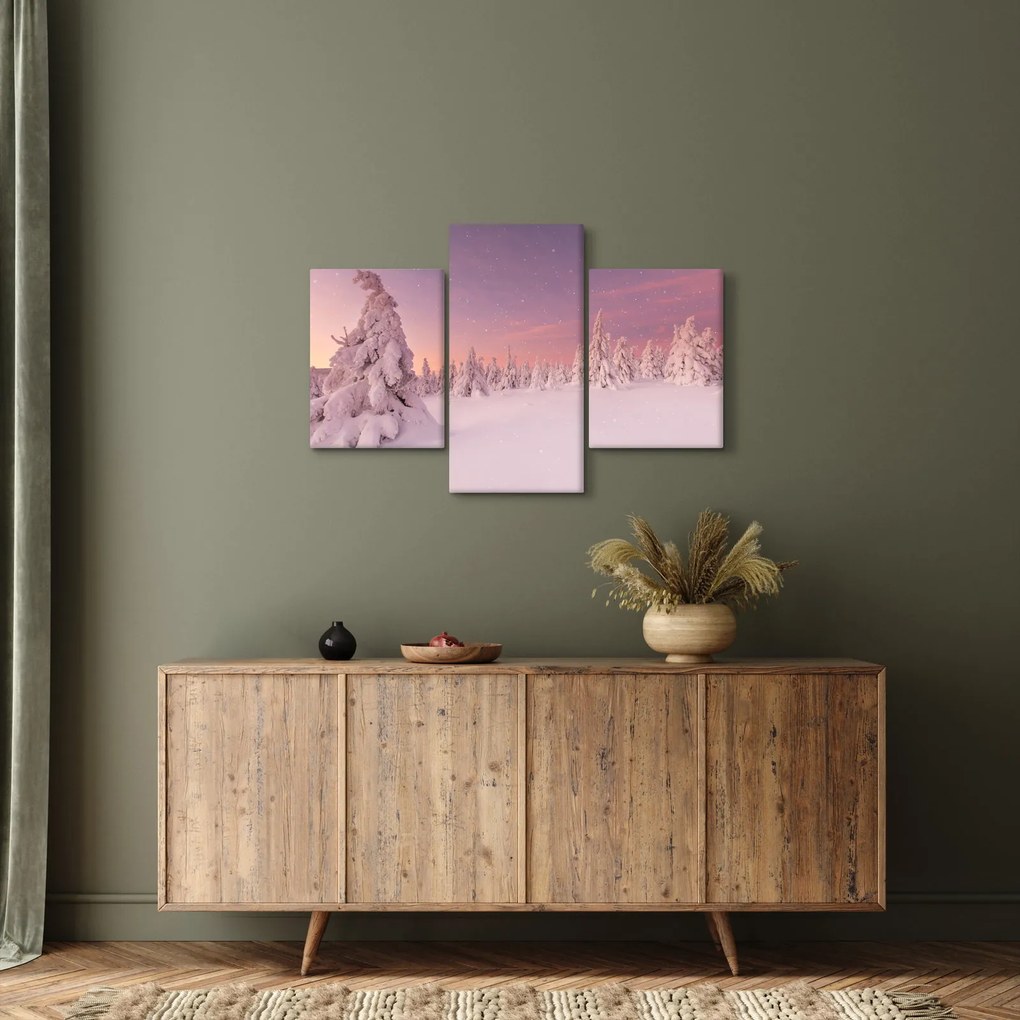 Tablou - Copaci sub așternut de zăpadă (90x60 cm)