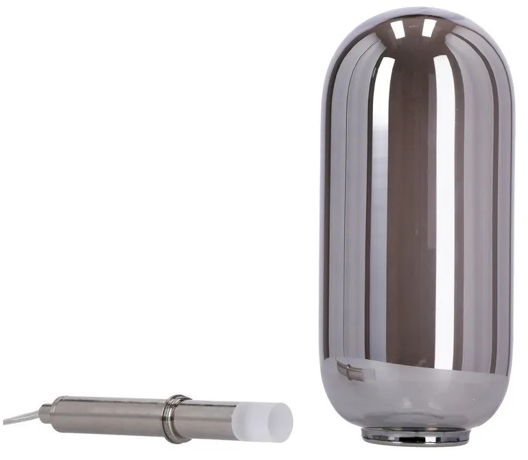 Lustră gri antracit LED cu abajur din sticlă ø 13 cm Fiuggi – Candellux Lighting