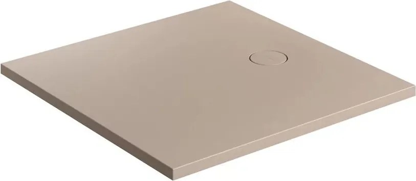 Cadita de dus compozit Omnires AquaRock M+ patrata bej dune mat 90x90 cm