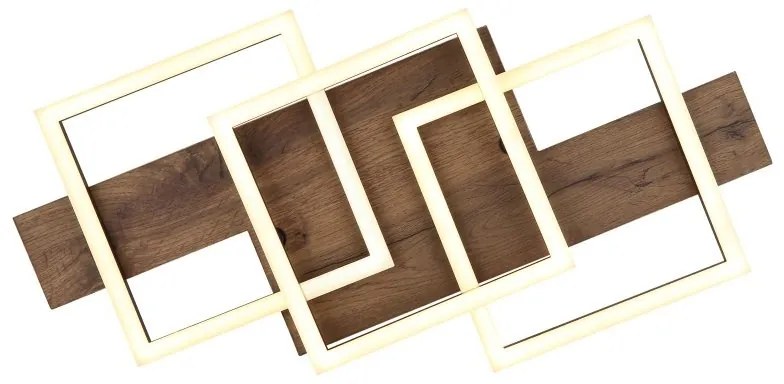 Plafoniera LED design slim JEFFRY aspect lemn 67350-24 GL