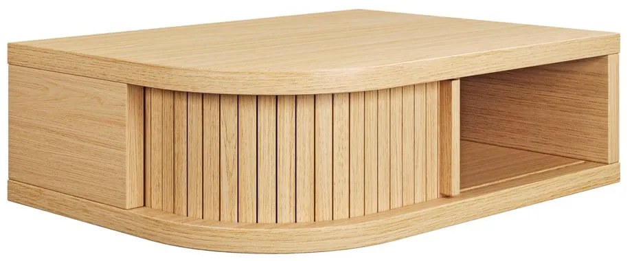 Noptieră în culoare naturală cu aspect de lemn de stejar Farsta – Woodman