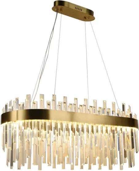 Lustră LED dimabilă pe cablu LED/100W/230V 3000-6500K auriu + telecomandă