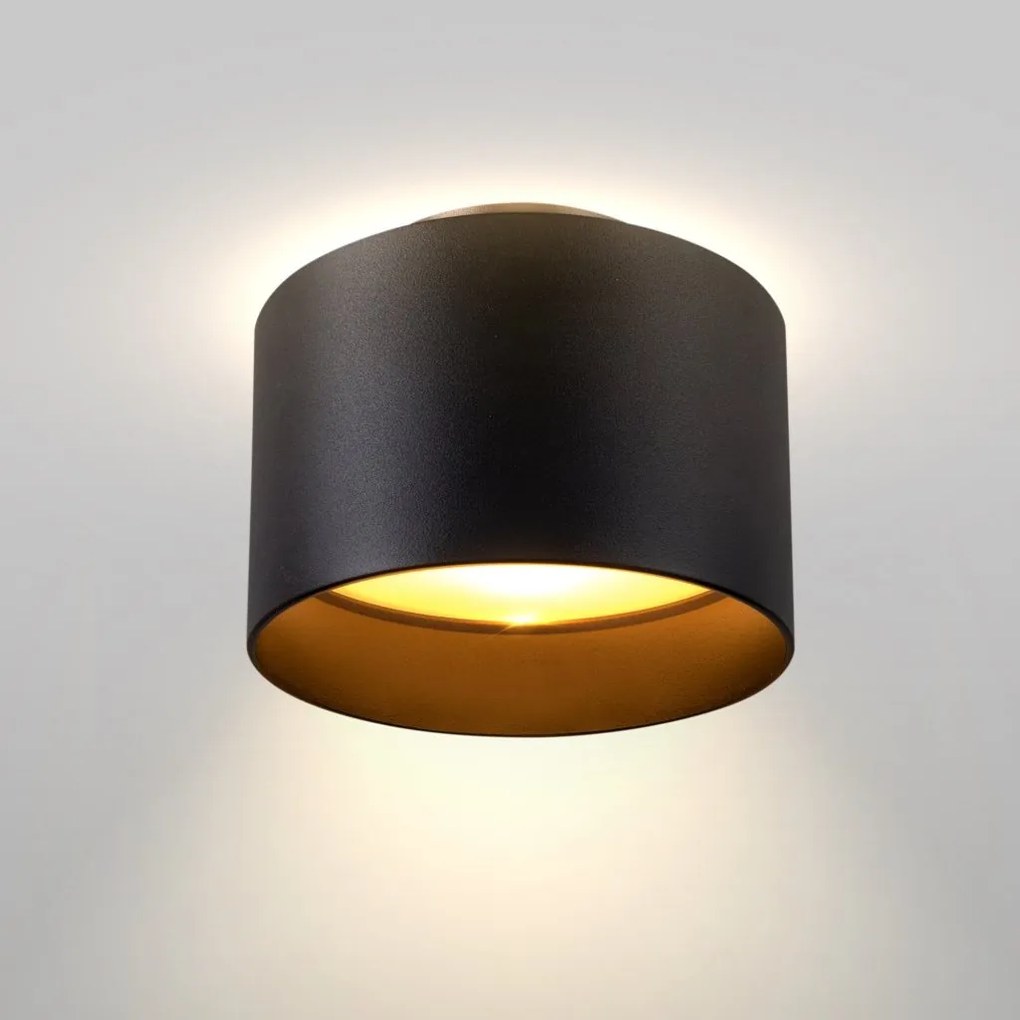 Spot LED aplicat design tehnic Planet negru
