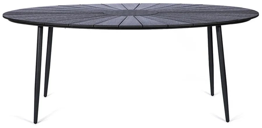 Set 4 scaune din ratan Sofia și masă neagră Marienlis - Bonami Essentials