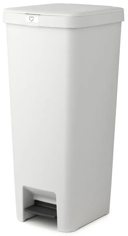 Coș cu pedală Brabantia StepUp 1005556, 40 L, Materiale ecologice, Deschidere mare, Gri deschis