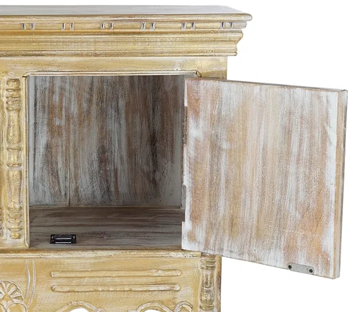 Consola Antique din lemn de mango antichizat auriu 170x40x100 cm
