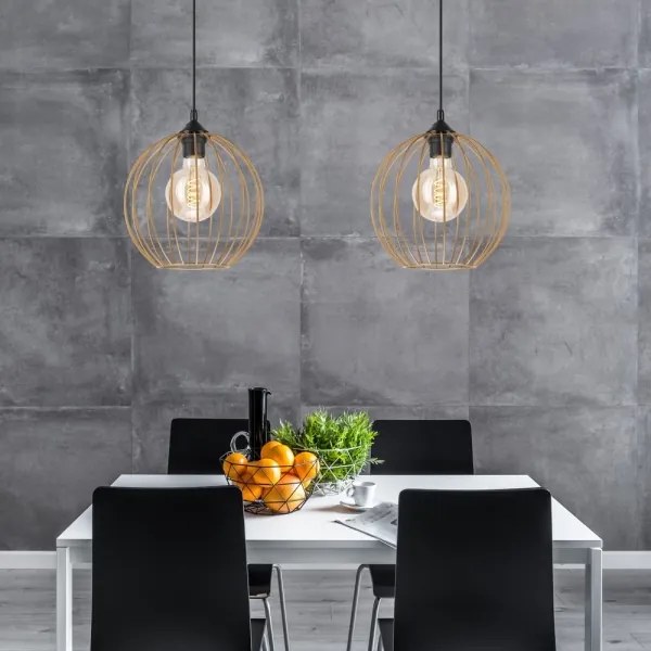 Lustră pe cablu ZOYA 1xE27/60W/230V alamă