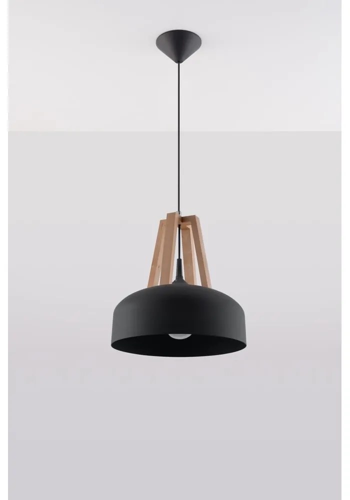 Lustră Sollux Olla, negru-bej