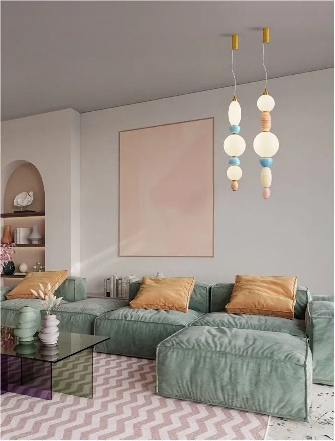 Pendul ceramic design modern LED CLEMENTINE