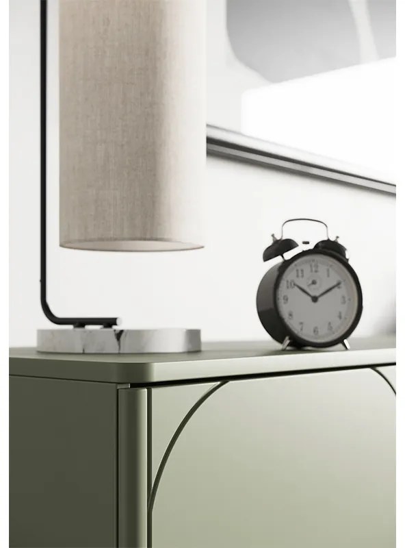 Comodă Sonatia II 200 cm cu patru uși - verde măsliniu / picioare sferice