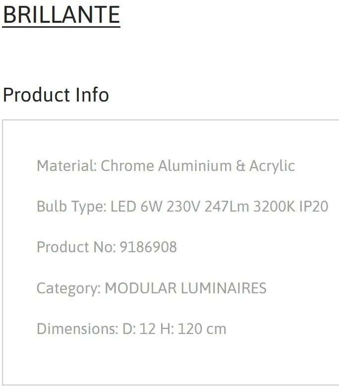 Pendul LED design decorativ BRILLANTE