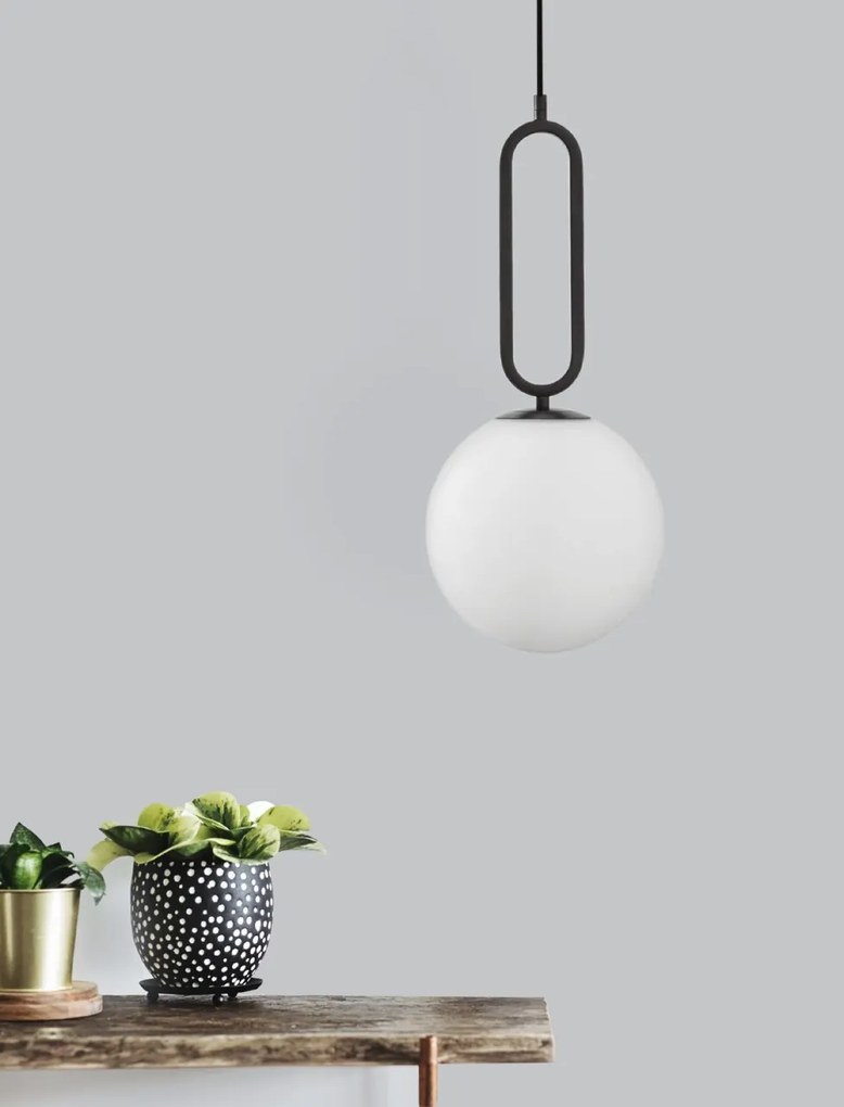 Lustra, Pendul modern Grus Matt Black 25cm