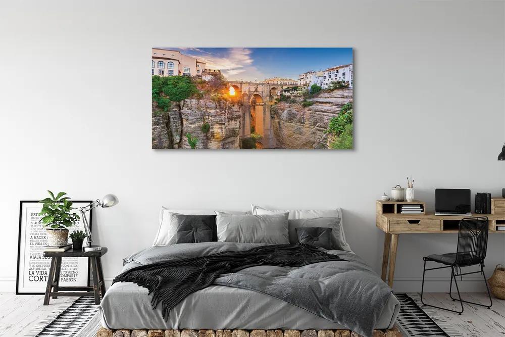 Tablouri canvas Spania Podul apus de soare