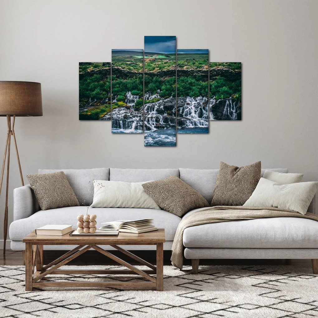 Tablou cu cascade în natură (150x105 cm)